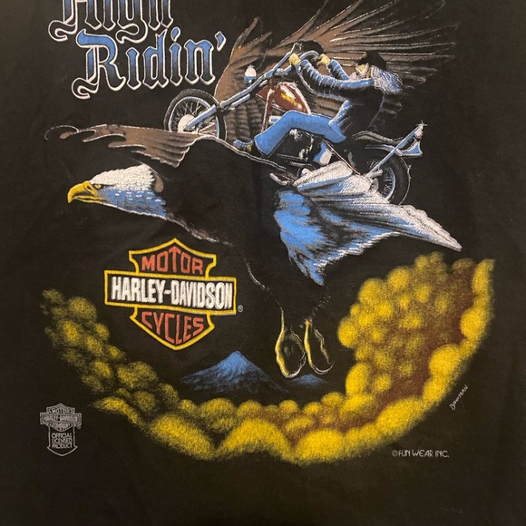 Vintage 1980’s Harley Davidson High Riding Tank Bowman Funwear Inc XL - Picture 8 of 8